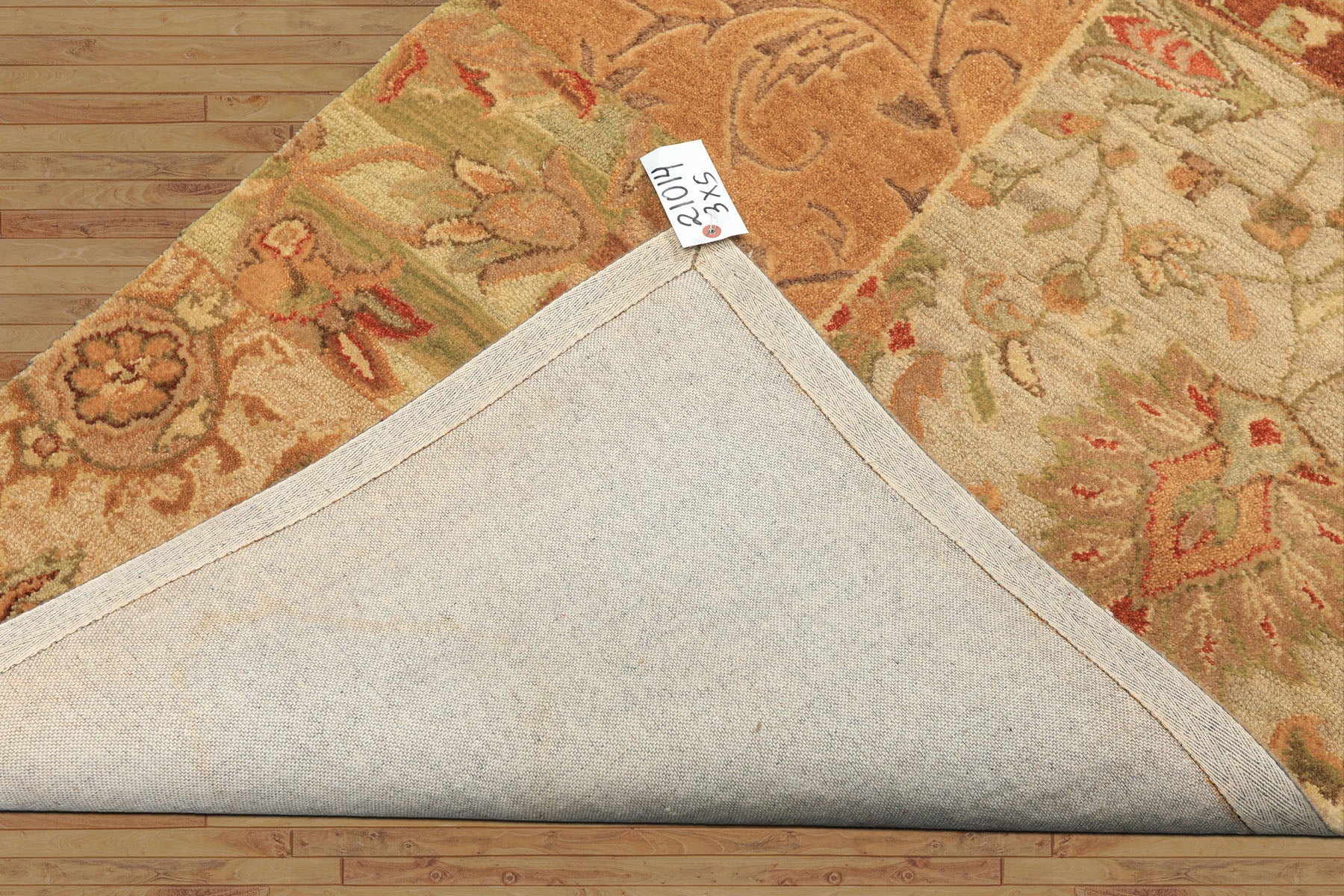 3x5 Beige, Rust, Brown Color Hand Tufted  Wool Transitional Oriental Rug