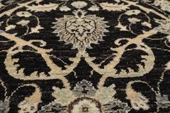 3x5 Charcoal, Beige, Gray Color Hand Knotted Indo Persian Wool Transitional Oriental Rug