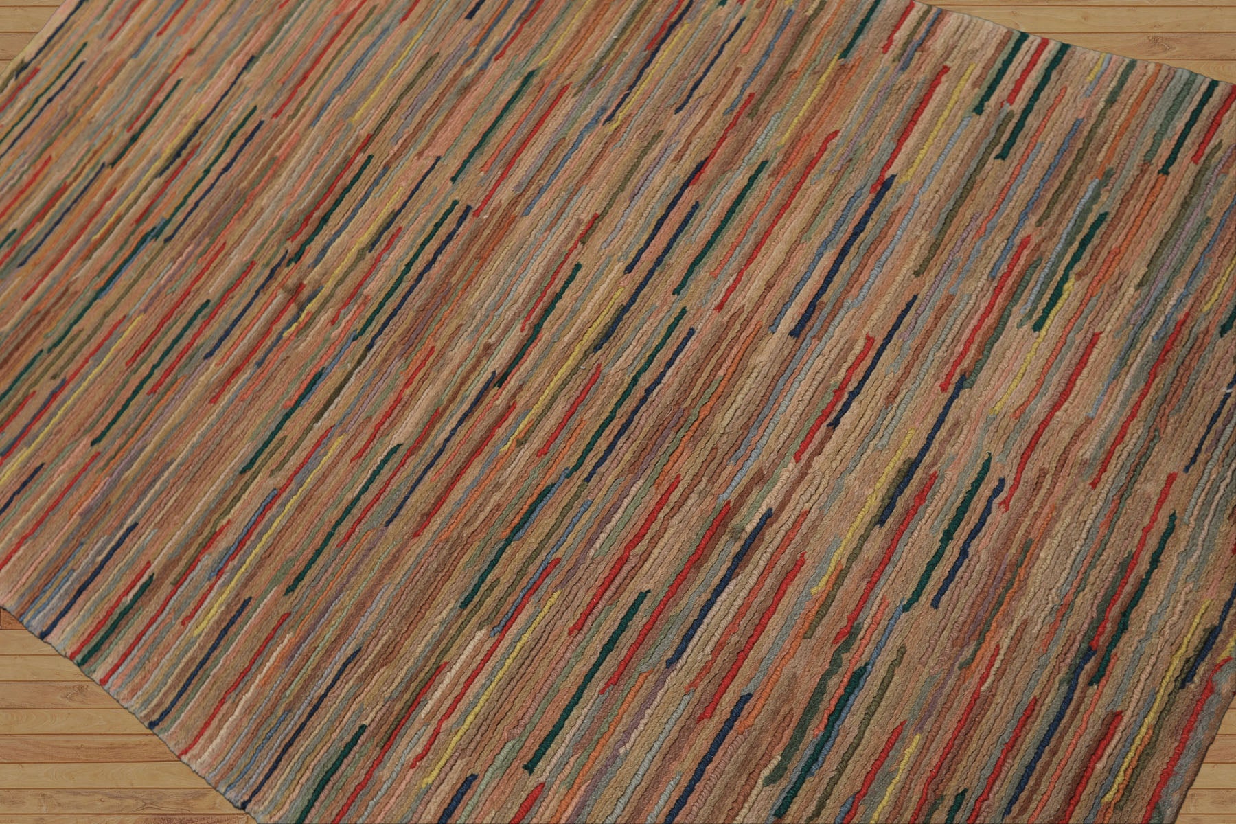 4x6 Rose, Multi, Color Hand Knotted Tibetan Wool Modern & Contemporary Oriental Rug