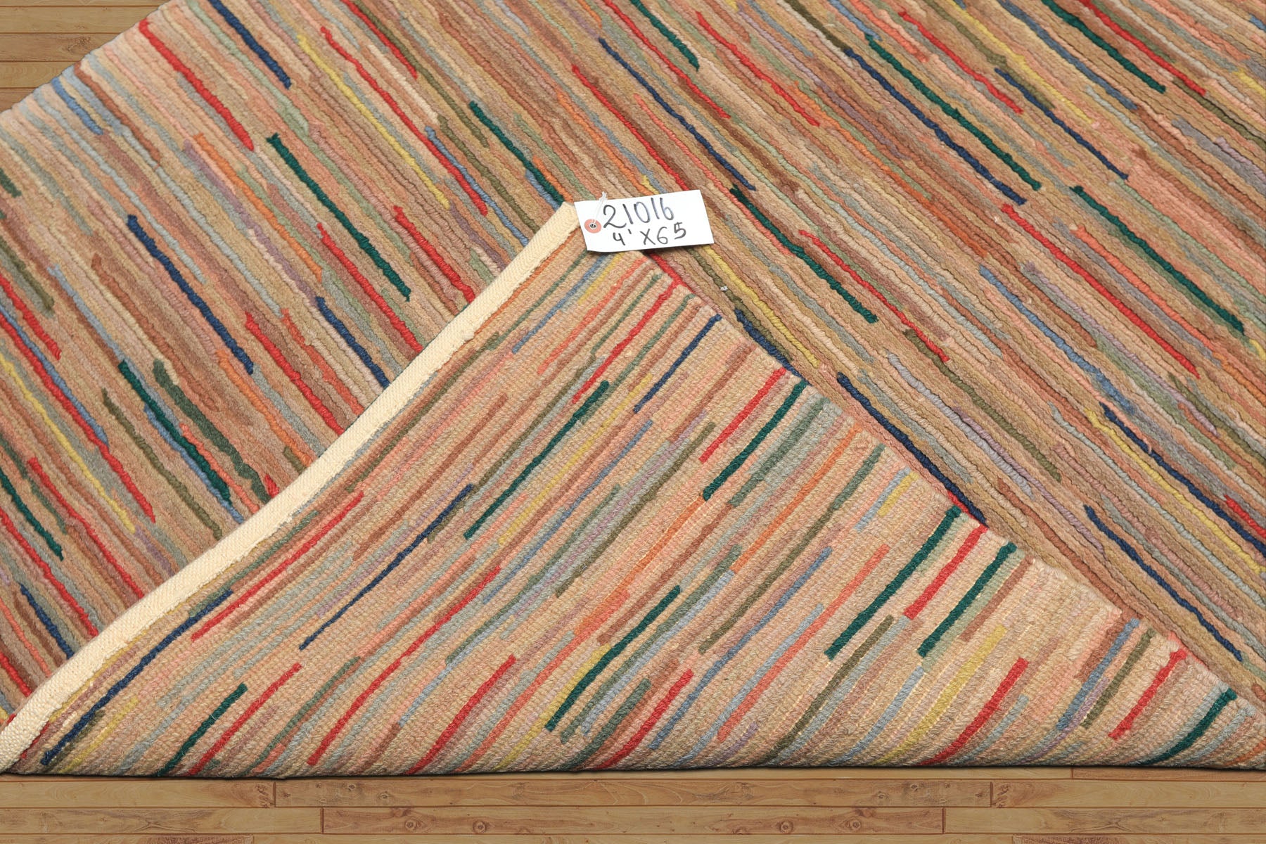 4x6 Rose, Multi, Color Hand Knotted Tibetan Wool Modern & Contemporary Oriental Rug