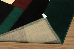 8x10 Green, Black, Maroon Color Machine Made  Polyproplene Modern Oriental Rug