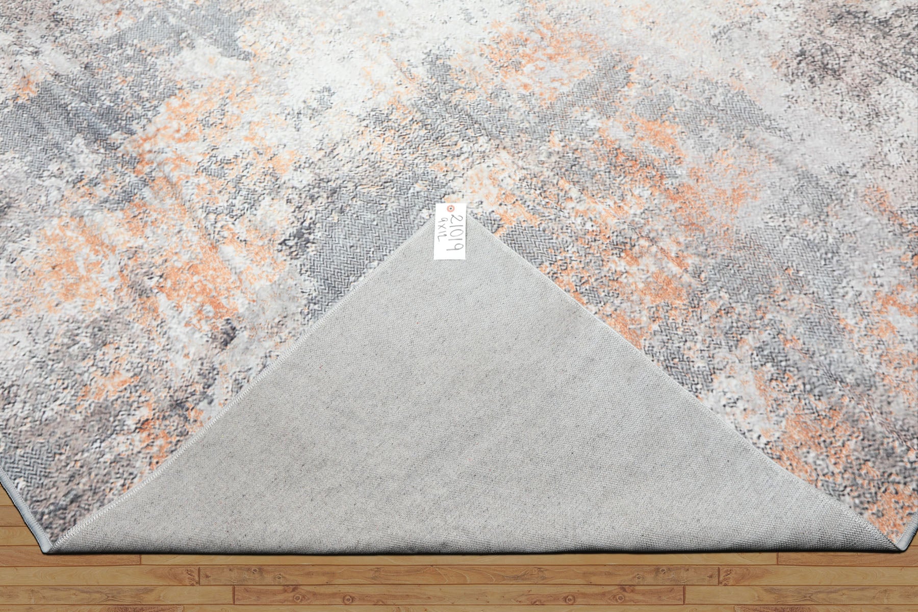 9x12 Gray, Ivory, Peach Color Machine Made  Polyproplene Modern Oriental Rug