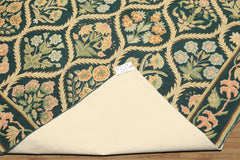 6x9 Green, Beige, Brown Color Hand Woven Chainstitch Wool Traditional Oriental Rug