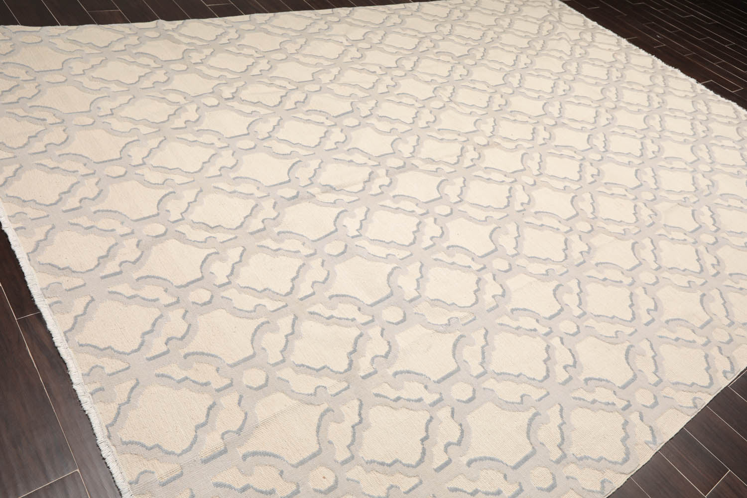 9x12 Gray, Slate, Color Hand Knotted All-Over 100% Wool Modern Oriental Rug