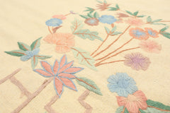 6x9 Ivory, Pink, Blue Color Hand Woven Kilim Wool Transitional Oriental Rug