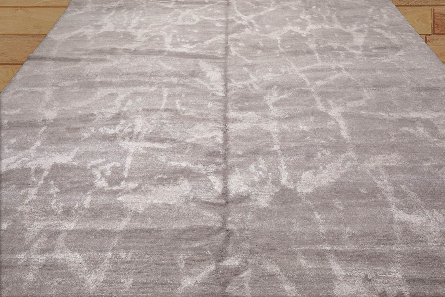 10x14 Tone on Tone Taupe, , Color Hand Knotted Tibetan Wool & Silk Modern & Contemporary Oriental Rug