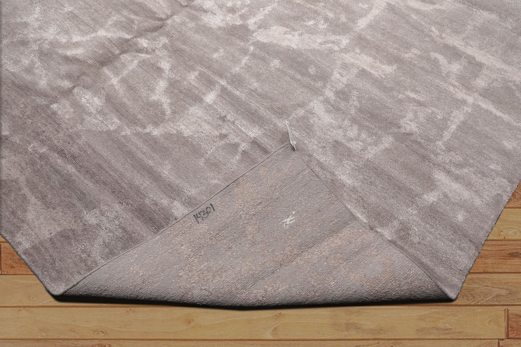 10x14 Tone on Tone Taupe, , Color Hand Knotted Tibetan Wool & Silk Modern & Contemporary Oriental Rug