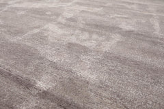 10x14 Tone on Tone Taupe, , Color Hand Knotted Tibetan Wool & Silk Modern & Contemporary Oriental Rug
