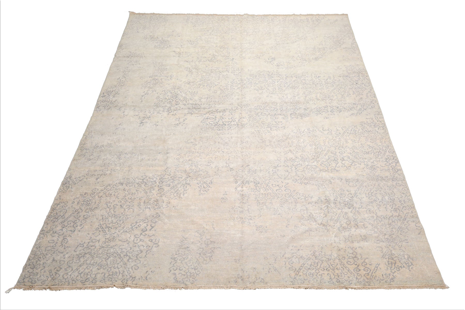 9x12 Gray, , Color Hand Knotted Antique Reproduction 100% Wool Modern Oriental Rug