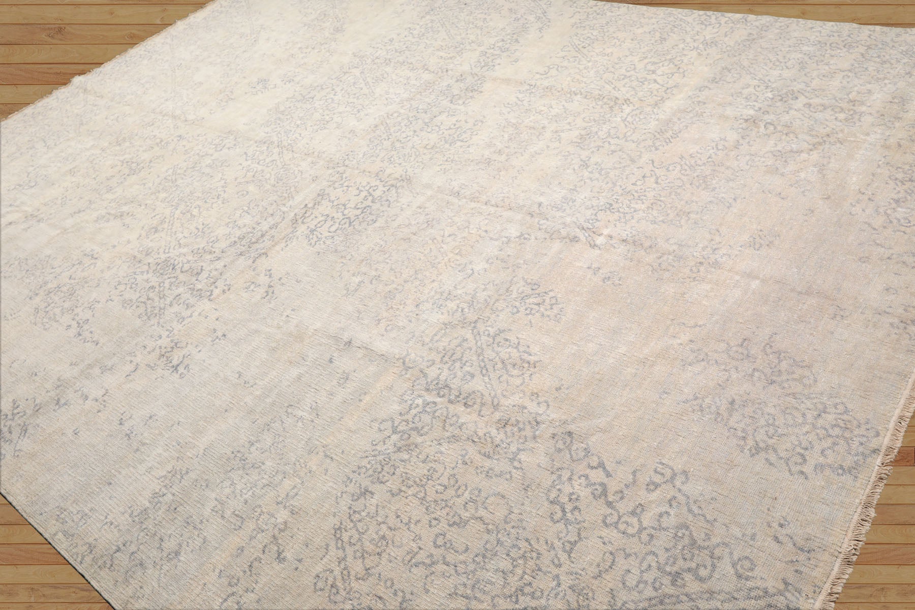 9x12 Gray, , Color Hand Knotted Antique Reproduction 100% Wool Modern Oriental Rug