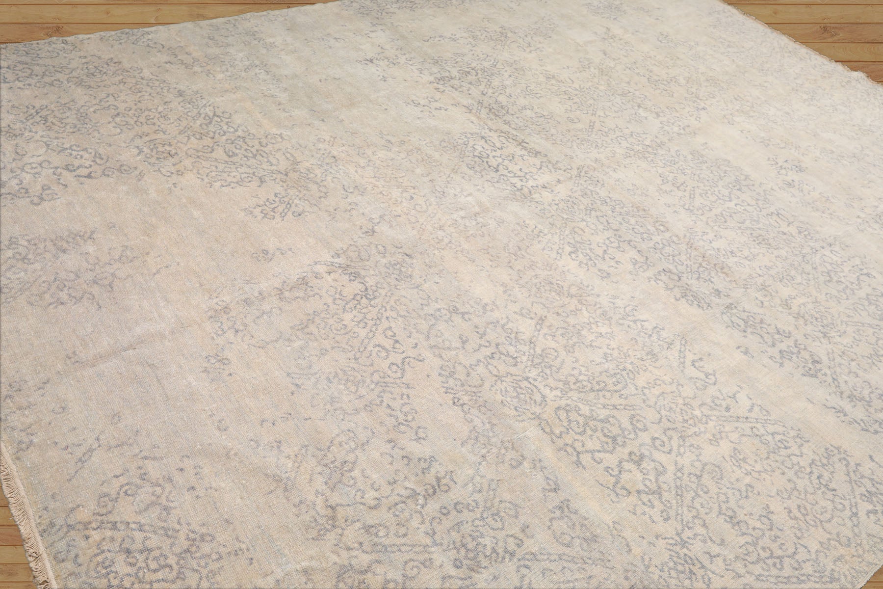 9x12 Gray, , Color Hand Knotted Antique Reproduction 100% Wool Modern Oriental Rug