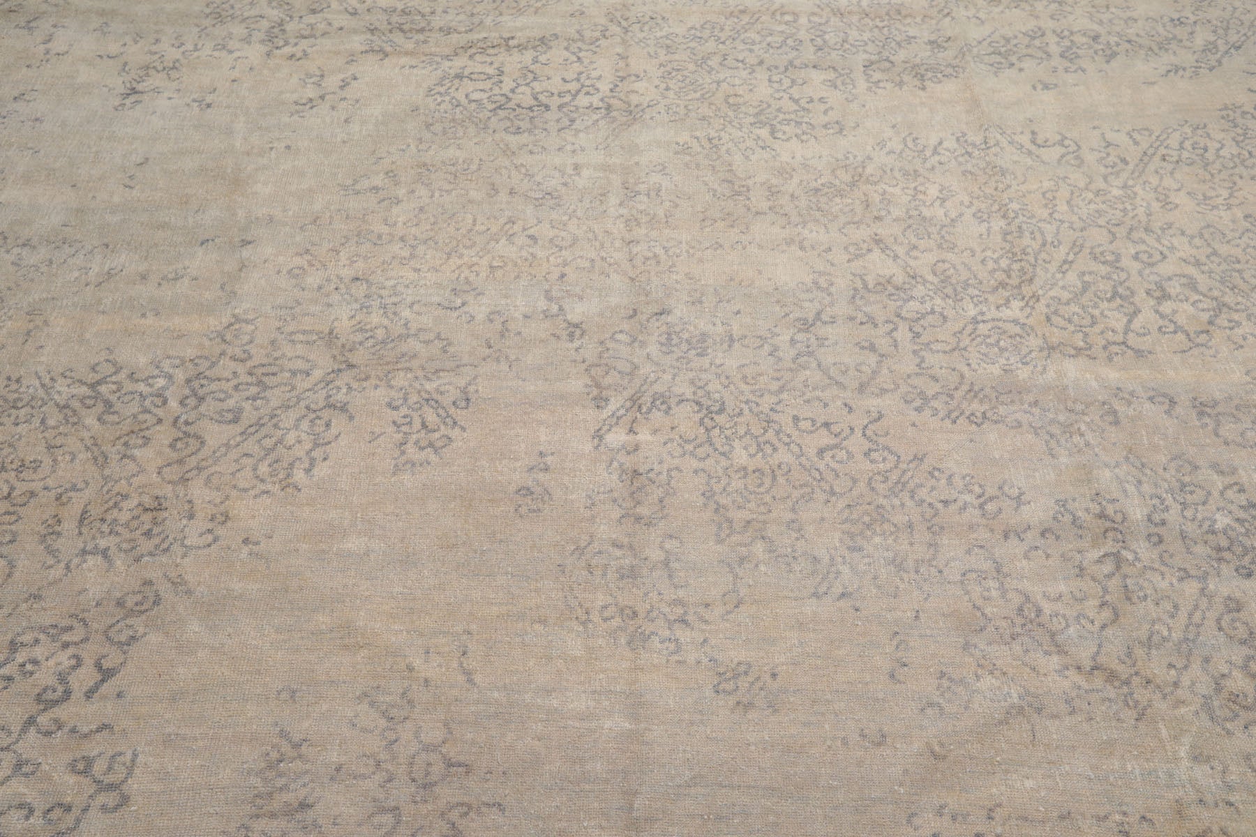 9x12 Gray, , Color Hand Knotted Antique Reproduction 100% Wool Modern Oriental Rug