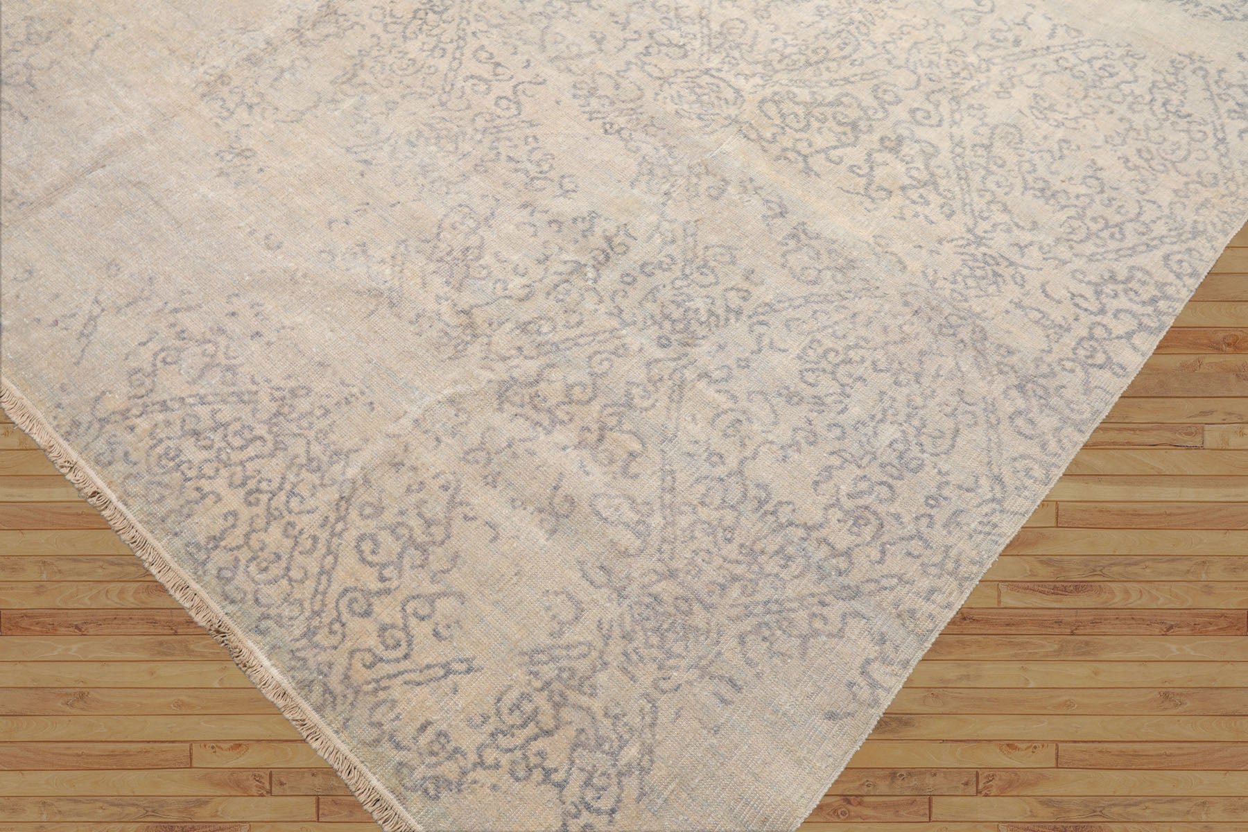 9x12 Gray, , Color Hand Knotted Antique Reproduction 100% Wool Modern Oriental Rug