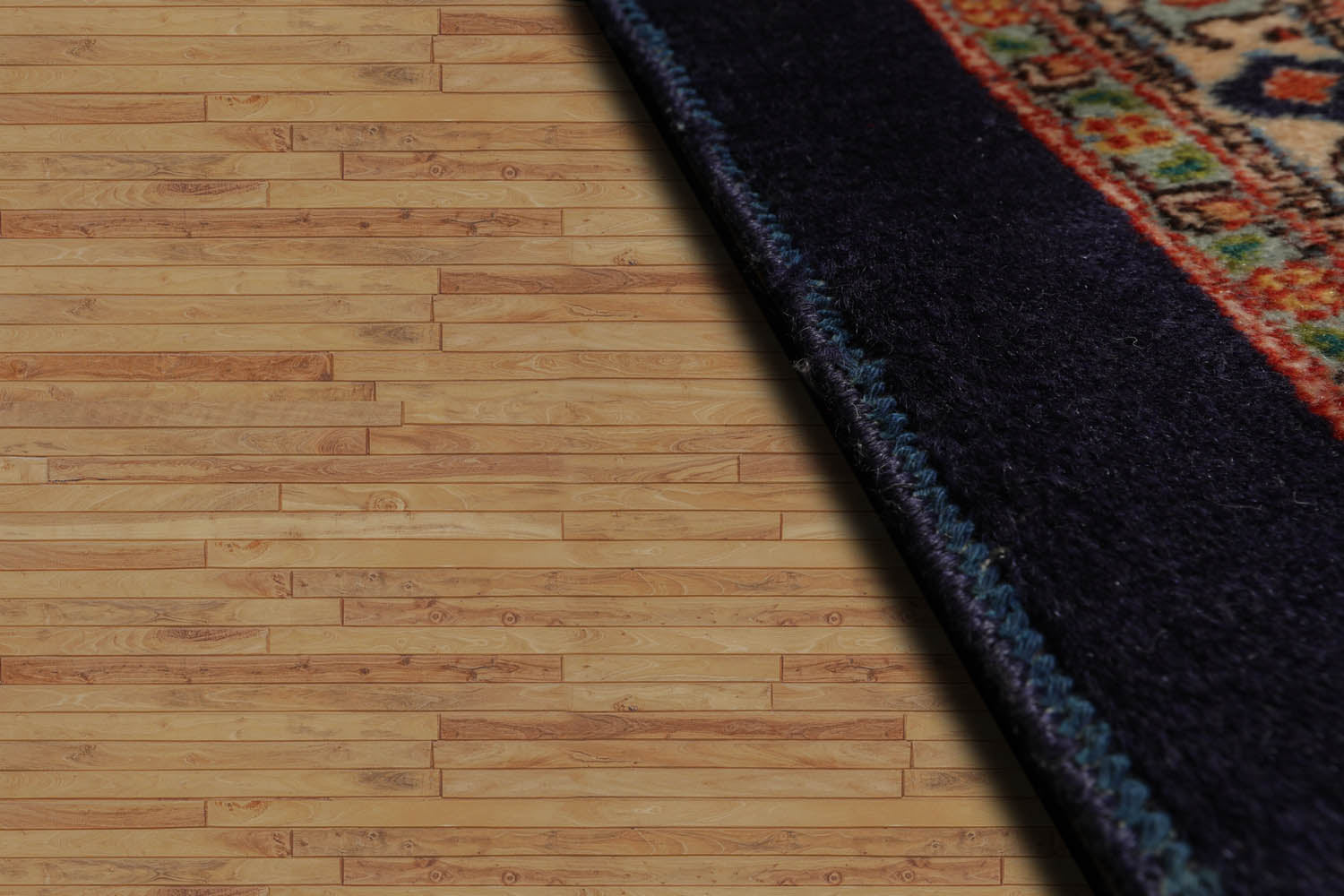 10x14 Navy, Rust, Peach Color Hand Knotted All-Over 100% Wool Traditional Oriental Rug