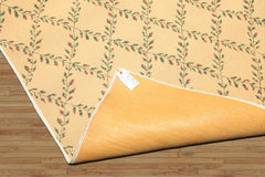 6x9 Tan, Green, Rust Color Machine Made  Sisal Transitional Oriental Rug