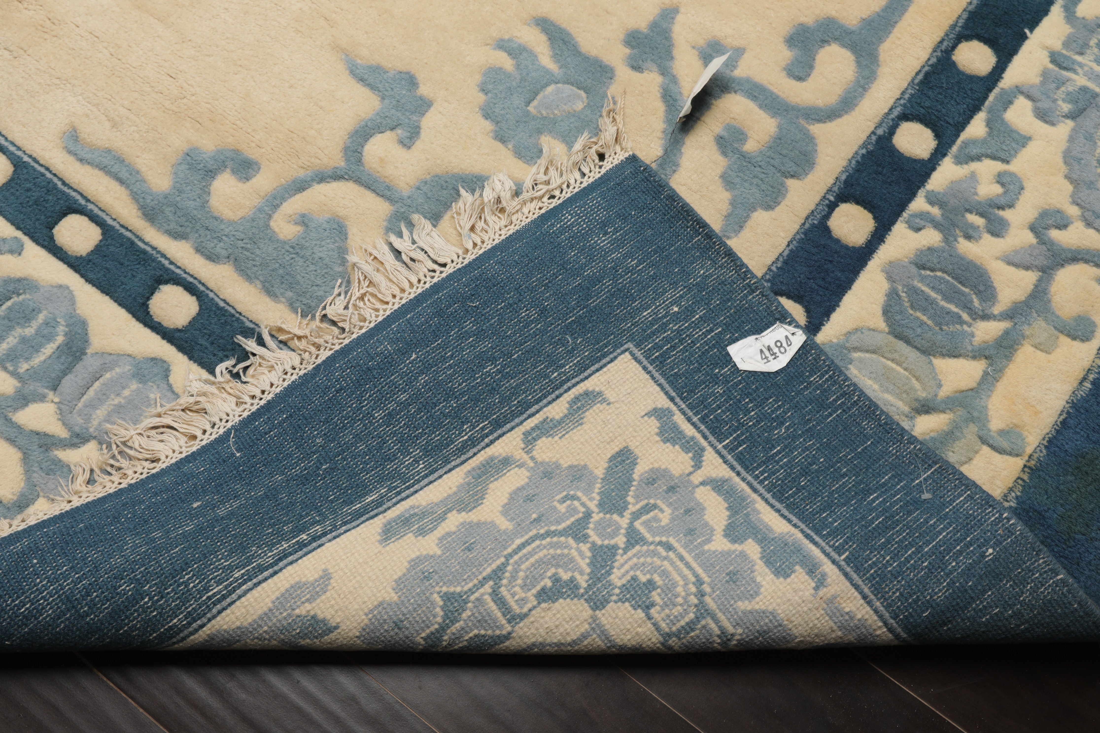 10x14 Ivory, Blue, Color Hand Knotted Medallion Wool Traditional Oriental Rug