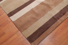 5x7 Beige, Tan, Brown Color Hand Tufted All-Over 100% Wool Modern Oriental Rug