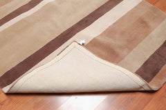 5x7 Beige, Tan, Brown Color Hand Tufted All-Over 100% Wool Modern Oriental Rug