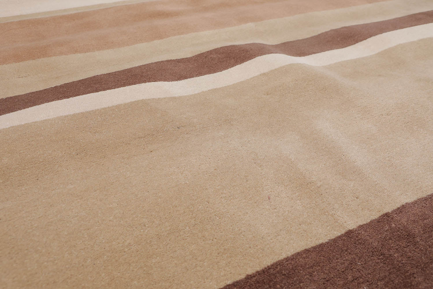 5x7 Beige, Tan, Brown Color Hand Tufted All-Over 100% Wool Modern Oriental Rug