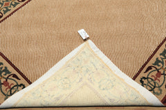 5x8 Beige, Rust, Chocolate Color Machine Made  Wool Transitional Oriental Rug