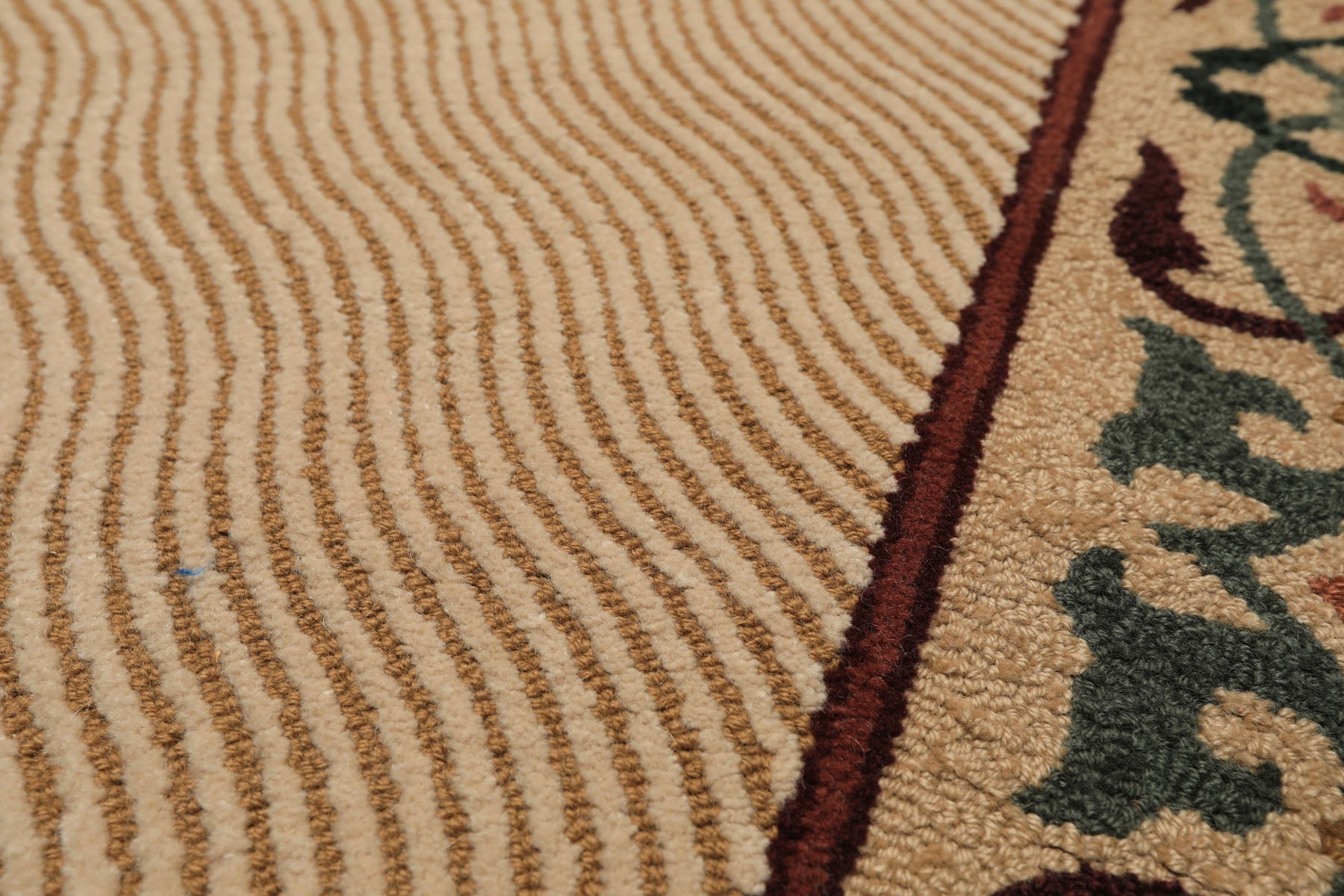 5x8 Beige, Rust, Chocolate Color Machine Made  Wool Transitional Oriental Rug