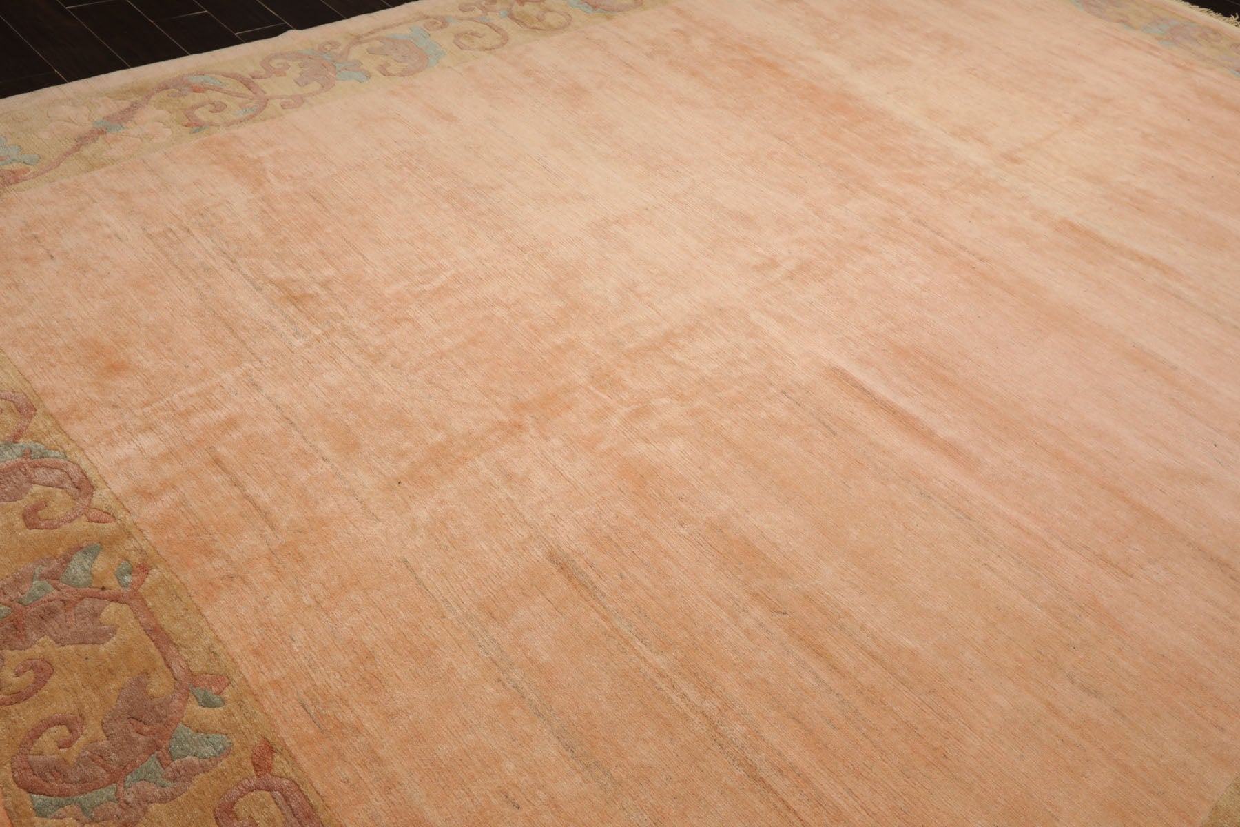 10x13 Blush, Pistacchio, Rose Color Hand Knotted Tibetan Wool Art Deco Oriental Rug