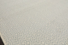 Multi Size Ivory Gray Gray Color Hand Woven All-Over 100% Wool Modern Oriental Rug
