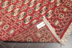 4x6 Rust, Beige, Black Color Hand Knotted All-Over 100% Wool Traditional Oriental Rug