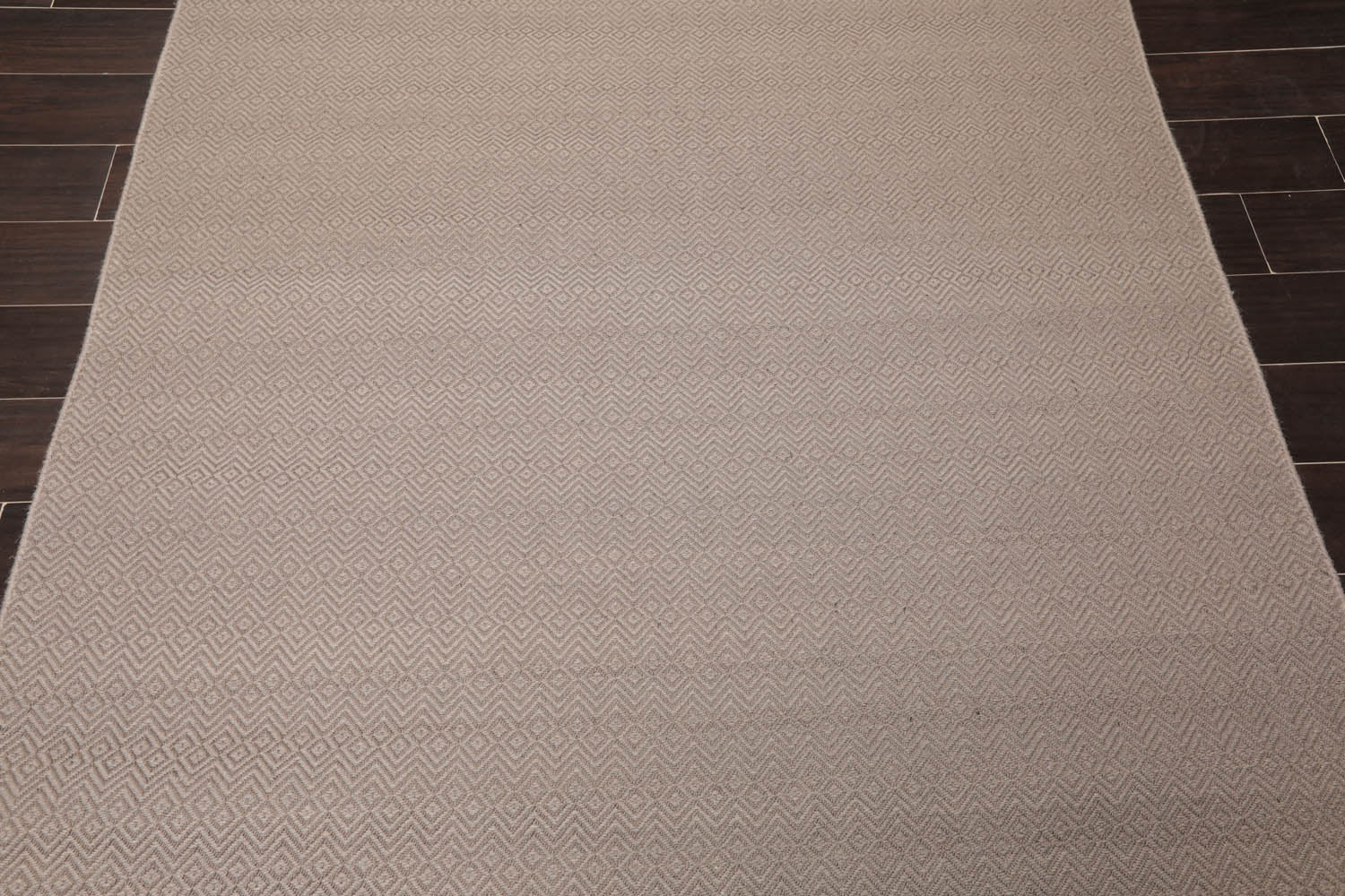 Multi Size Ivory Gray Color Hand Woven All-Over 100% Wool Modern Oriental Rug