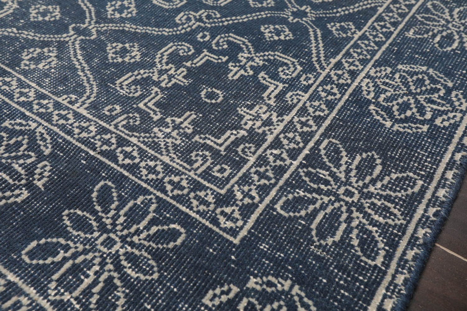 5x8 Blue, Gray, Color Hand Knotted All-Over 100% Wool Traditional Oriental Rug