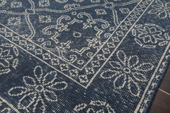5x8 Blue, Gray, Color Hand Knotted All-Over 100% Wool Traditional Oriental Rug