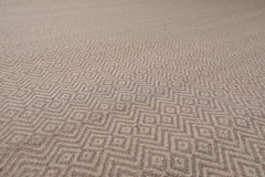 Multi Size Ivory Gray Color Hand Woven All-Over 100% Wool Modern Oriental Rug