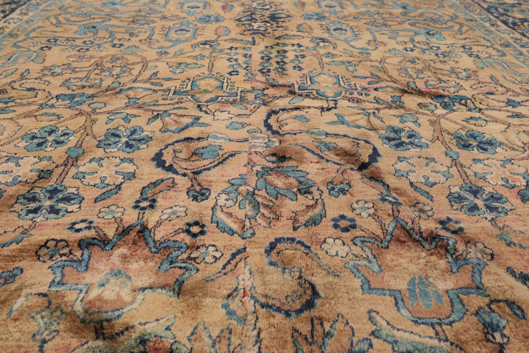 8x10 Brown, Navy, Rust Color Hand Knotted Persian 100% Wool Oriental Oriental Rug
