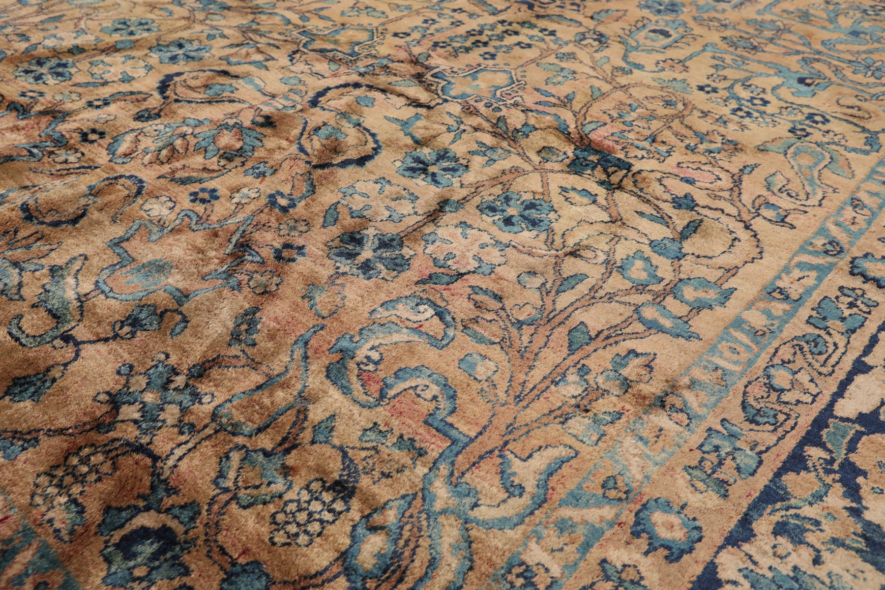 8x10 Brown, Navy, Rust Color Hand Knotted Persian 100% Wool Oriental Oriental Rug
