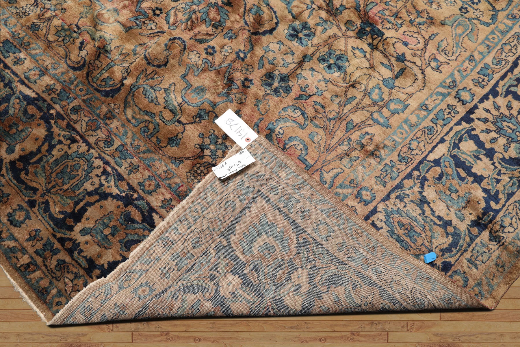 8x10 Brown, Navy, Rust Color Hand Knotted Persian 100% Wool Oriental Oriental Rug