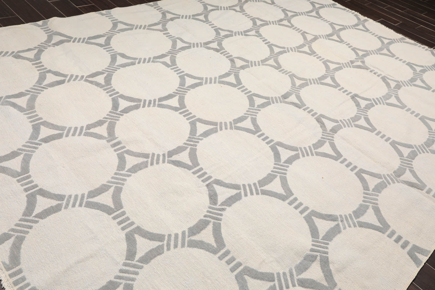 9x12 Gray, , Color Hand Knotted All-Over 100% Wool Contemporary Oriental Rug