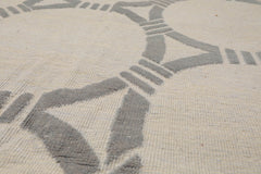 9x12 Gray, , Color Hand Knotted All-Over 100% Wool Contemporary Oriental Rug