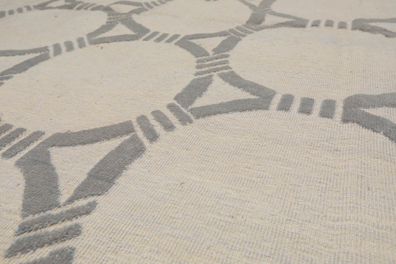 9x12 Gray, , Color Hand Knotted All-Over 100% Wool Contemporary Oriental Rug