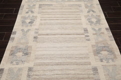 5x7 Beige, Gray, Brown Color Hand Woven All-Over 100% Wool Southwestern Oriental Rug