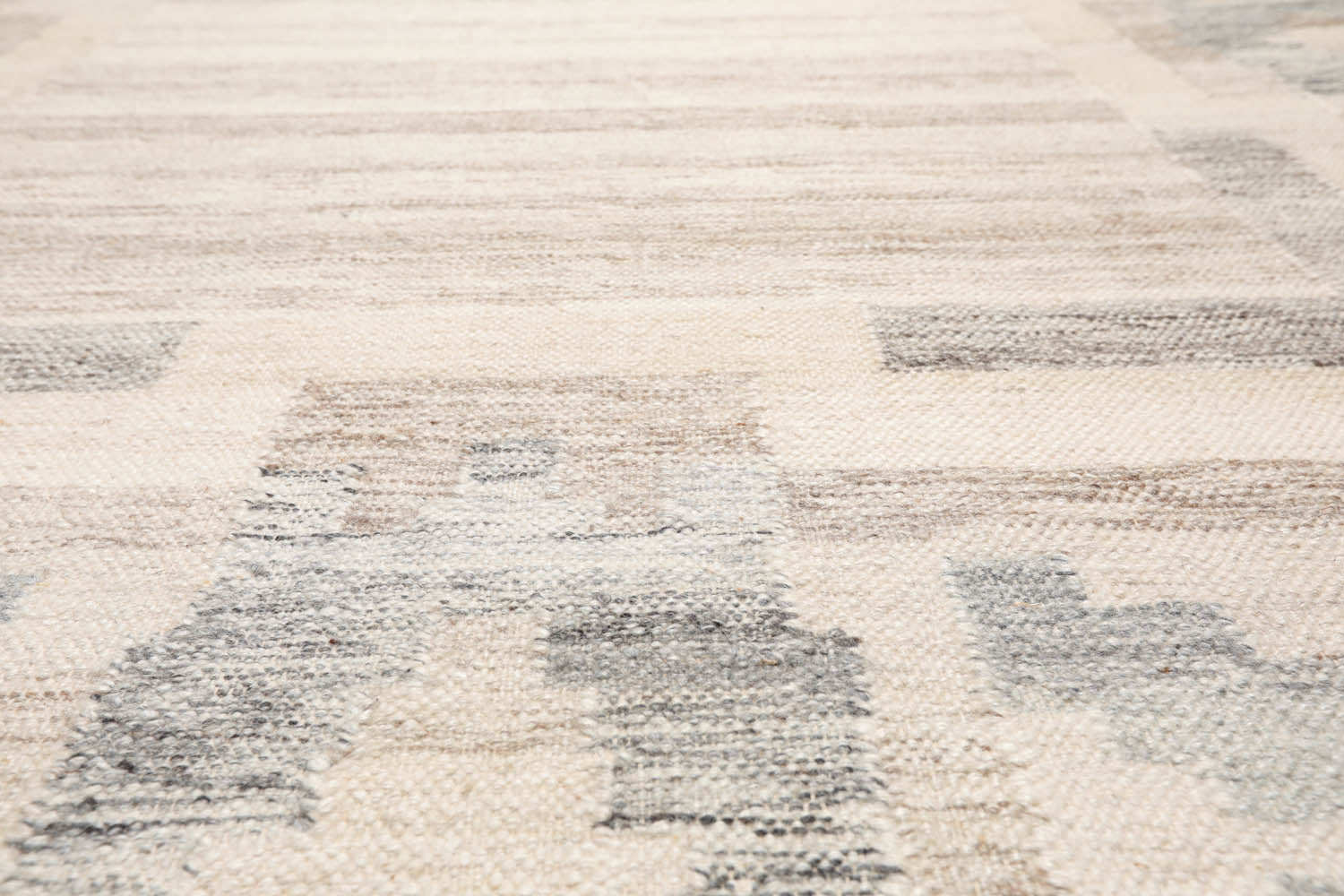 5x7 Beige, Gray, Brown Color Hand Woven All-Over 100% Wool Southwestern Oriental Rug