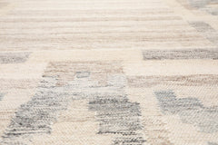 5x7 Beige, Gray, Brown Color Hand Woven All-Over 100% Wool Southwestern Oriental Rug