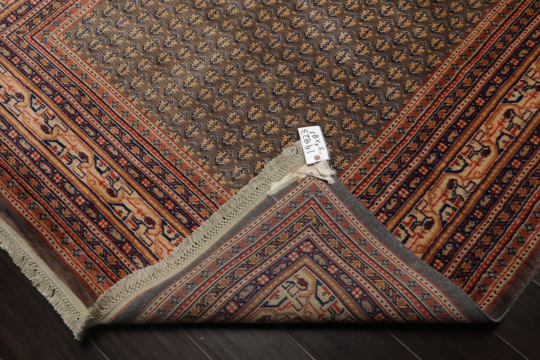 5x8 Gray, Ivory, Peach Color Hand Knotted Serabund New Zealand Wool Traditional Oriental Rug