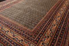 5x8 Gray, Ivory, Peach Color Hand Knotted Serabund New Zealand Wool Traditional Oriental Rug