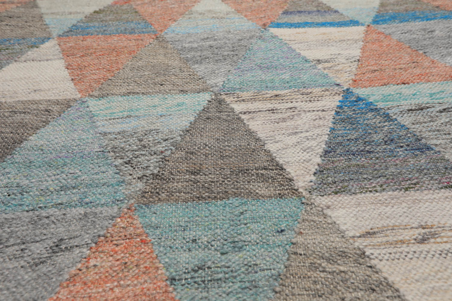 5x7 Beige, Red, Peach Color Hand Woven All-Over 100% Wool Modern Oriental Rug