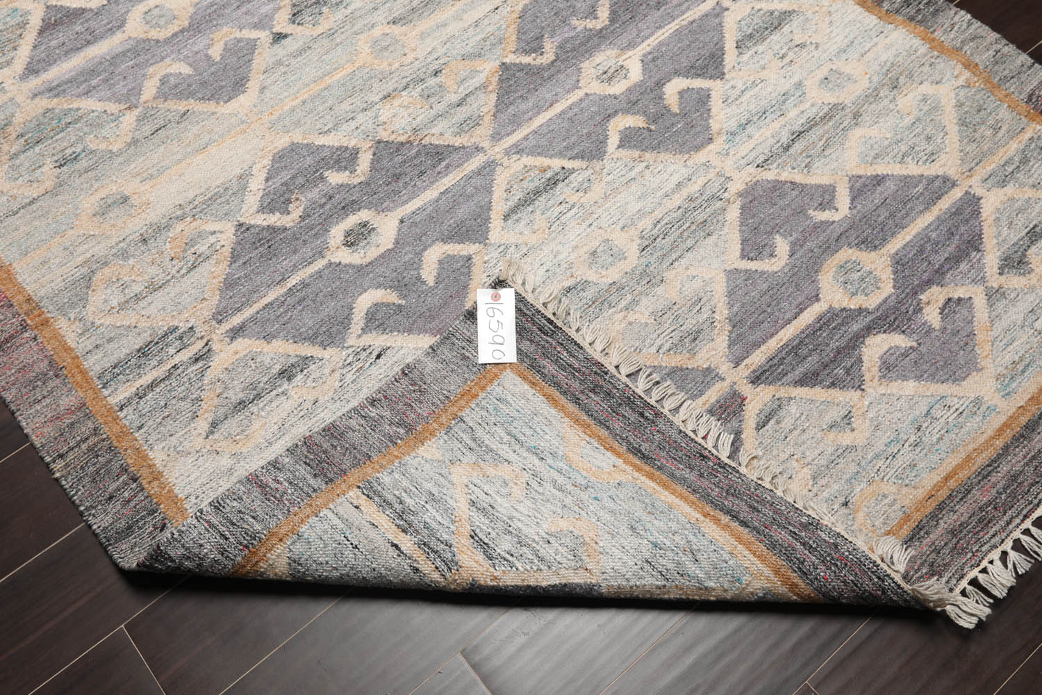 5x7 Gray, Beige, Brown Color Hand Woven All-Over 100% Wool Southwestern Oriental Rug