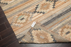 5x7 Beige, Beige, Brown Color Hand Woven All-Over 100% Wool Southwestern Oriental Rug