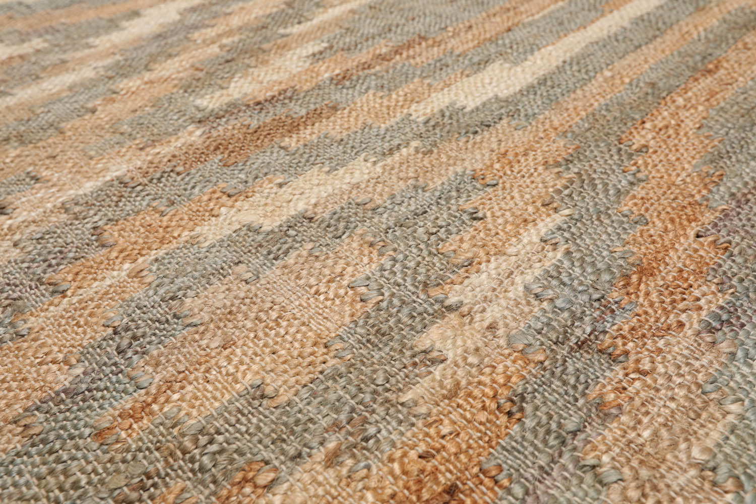 5x7 Beige, Caramel, Gray Color Hand Woven All-Over 100% Wool Southwestern Oriental Rug