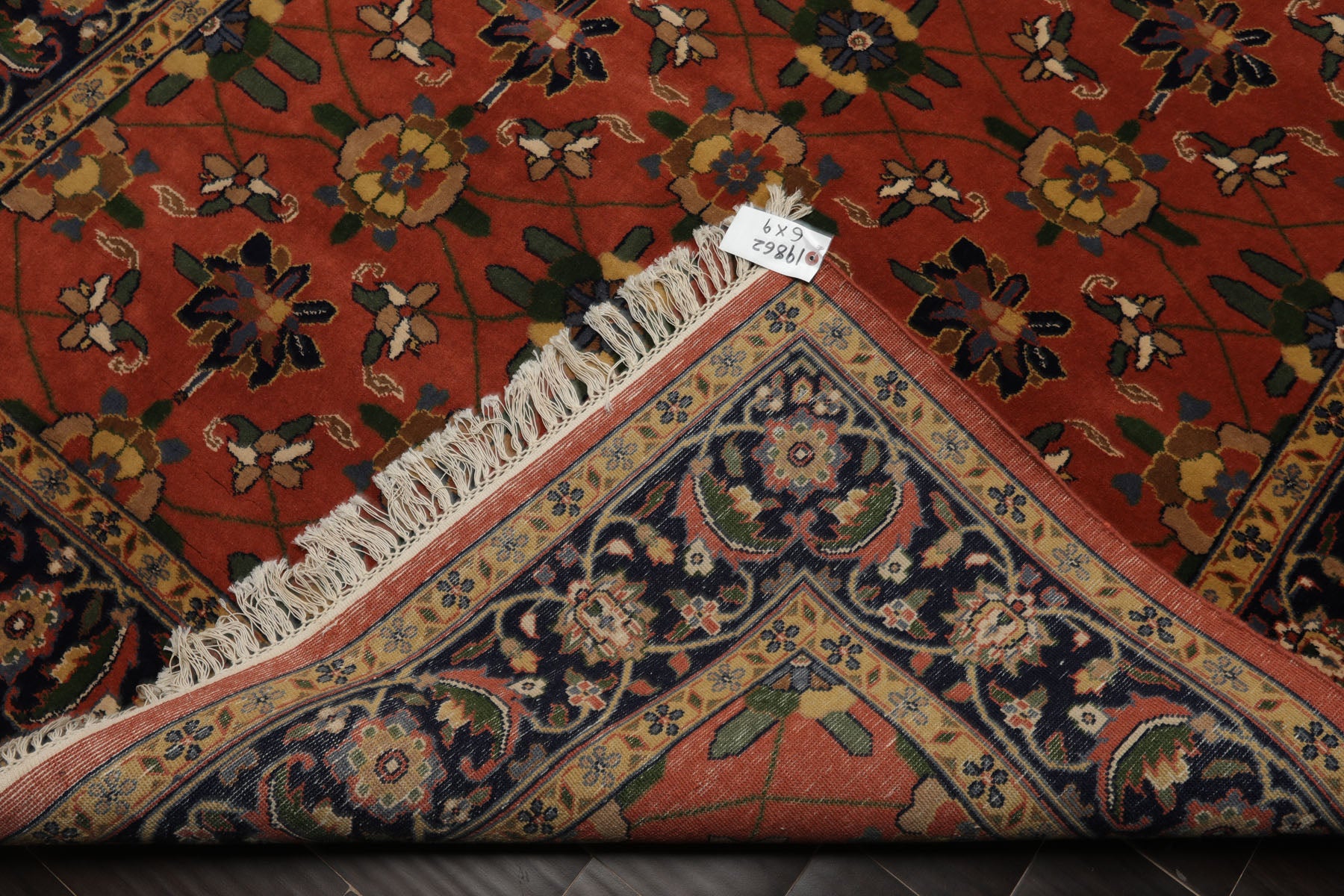 6x9 Rose, Navy, Gold Color Hand Knotted French Aubusson Savonnerie New Zealand Wool Traditional Oriental Rug