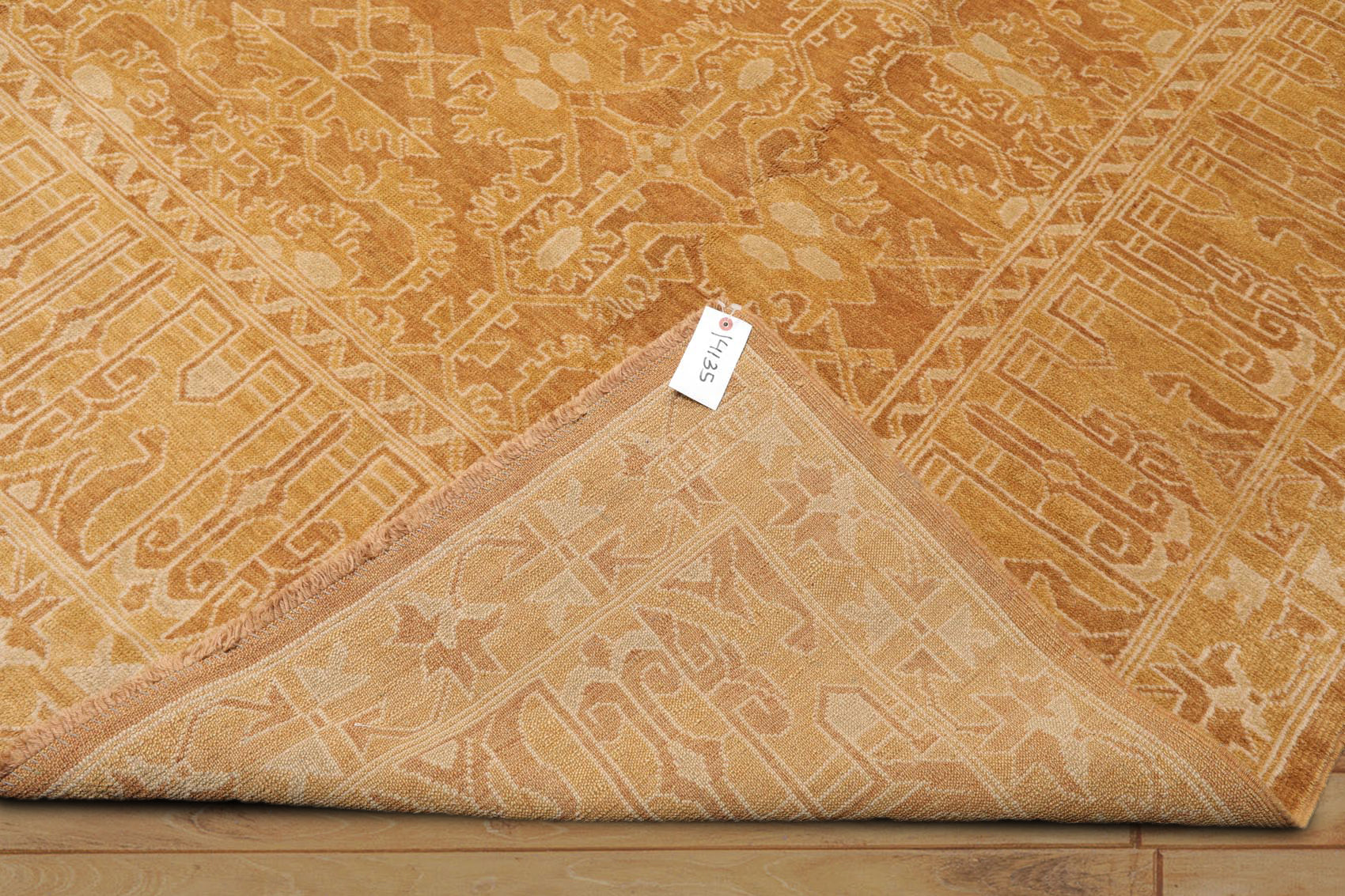 9x12 Brown, Beige, Tan Color Hand Knotted All-Over 100% Wool Traditional Oriental Rug