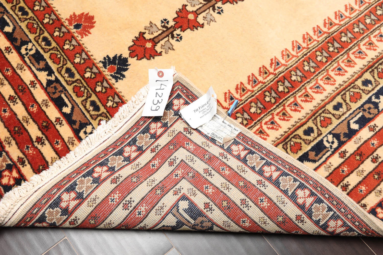 4x6 Beige, Burnt Orange, Brown Color Hand Knotted All-Over 100% Wool Traditional Oriental Rug